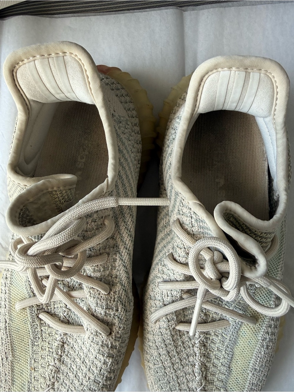 Adidas Yeezy Boost 350 Light Gray/Cream Men’s 7 Women’s 8 Authentic No Box - Picture 3 of 4